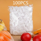 200 Pcs Disposable Plastic Wrap Food Cover