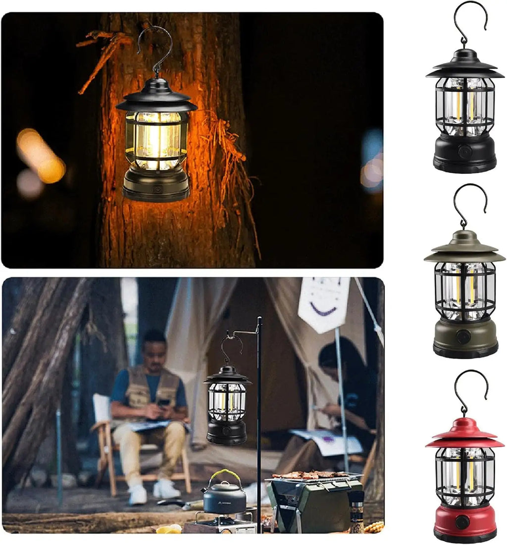 Rechargeable Retro Camping Lamp ( Black )