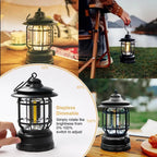 Rechargeable Retro Camping Lamp (Sea Green)