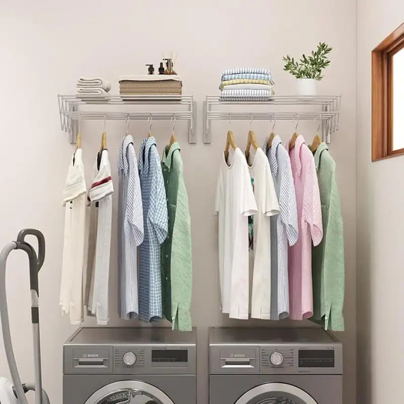 Wall & Grill Mounted Clothes Drying Hanger – Foldable (SS)